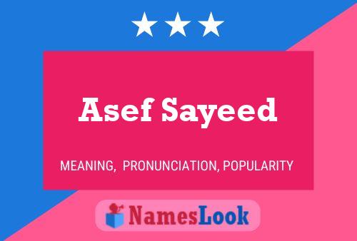 ملصق اسم Asef Sayeed