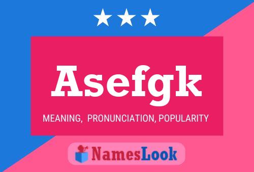 ملصق اسم Asefgk