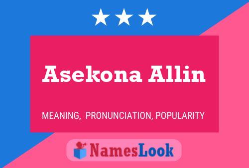 ملصق اسم Asekona Allin