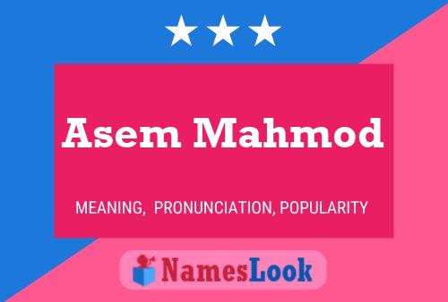 ملصق اسم Asem Mahmod