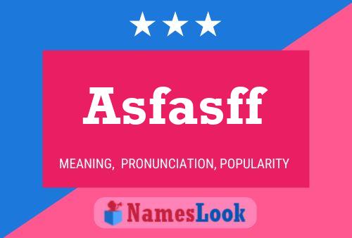 ملصق اسم Asfasff