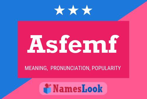 ملصق اسم Asfemf