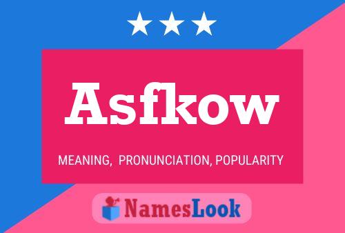 ملصق اسم Asfkow