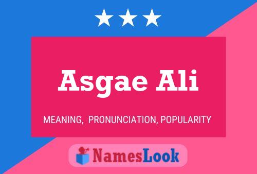 ملصق اسم Asgae Ali