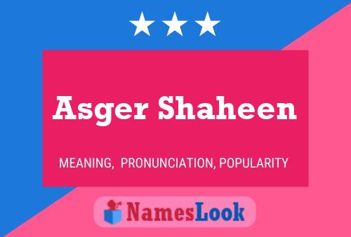 ملصق اسم Asger Shaheen