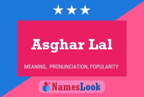 ملصق اسم Asghar Lal