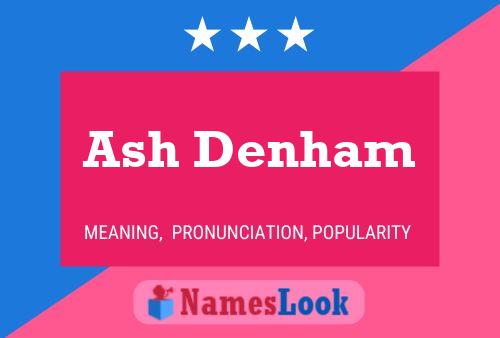 ملصق اسم Ash Denham