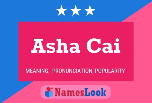 ملصق اسم Asha Cai