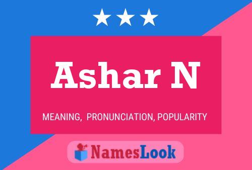 ملصق اسم Ashar N