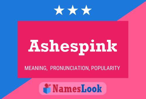 ملصق اسم Ashespink