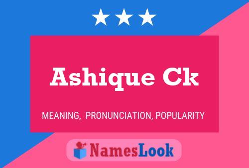 ملصق اسم Ashique Ck