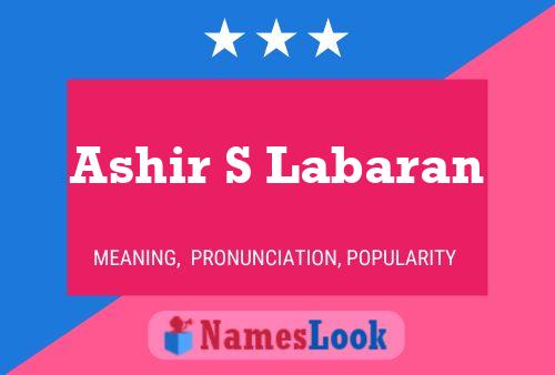 ملصق اسم Ashir S Labaran