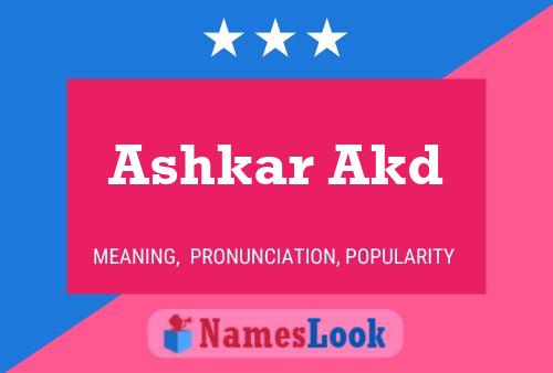 ملصق اسم Ashkar Akd