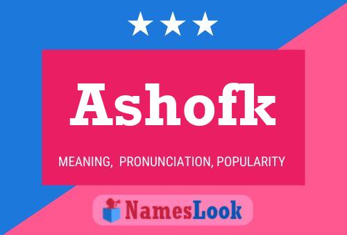 ملصق اسم Ashofk