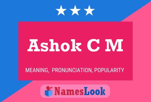 ملصق اسم Ashok C M