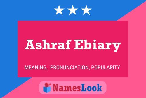 ملصق اسم Ashraf Ebiary