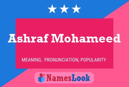 ملصق اسم Ashraf Mohameed