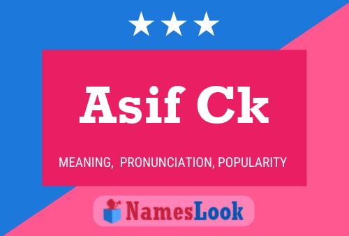 ملصق اسم Asif Ck