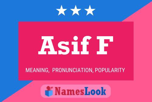 ملصق اسم Asif F