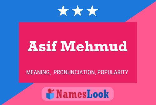 ملصق اسم Asif Mehmud