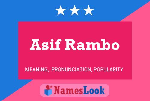 ملصق اسم Asif Rambo