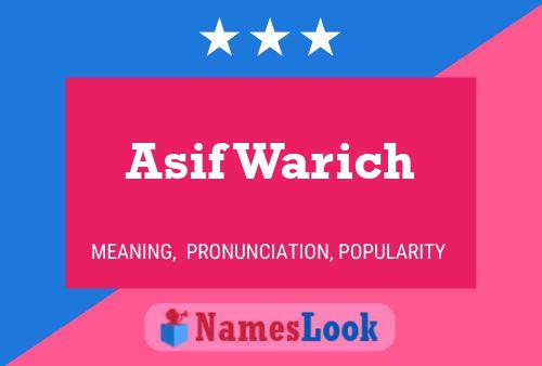 ملصق اسم Asif Warich