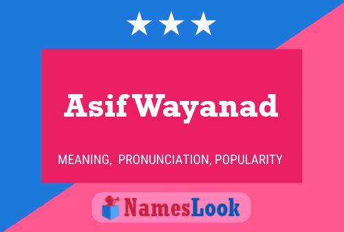 ملصق اسم Asif Wayanad