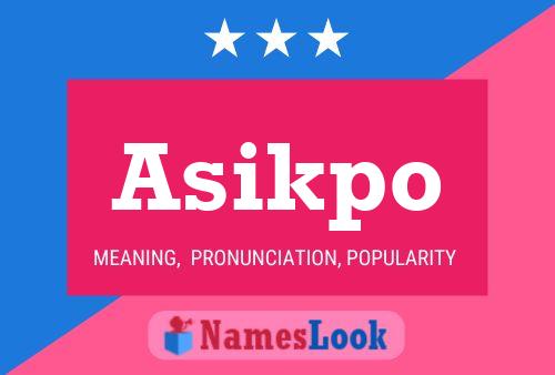 ملصق اسم Asikpo