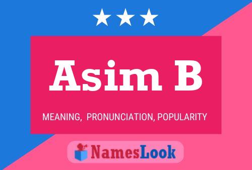 ملصق اسم Asim B