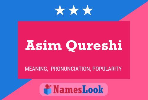 ملصق اسم Asim Qureshi