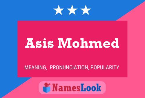 ملصق اسم Asis Mohmed