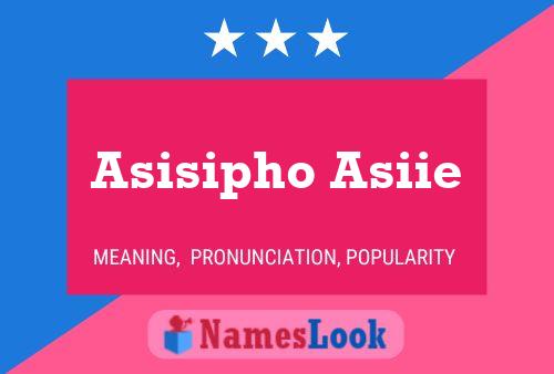 ملصق اسم Asisipho Asiie