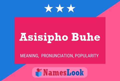 ملصق اسم Asisipho Buhe