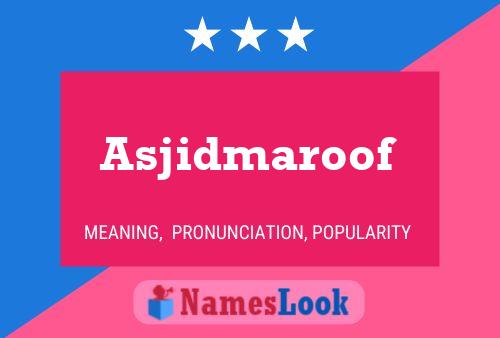 ملصق اسم Asjidmaroof