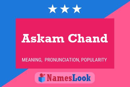 ملصق اسم Askam Chand