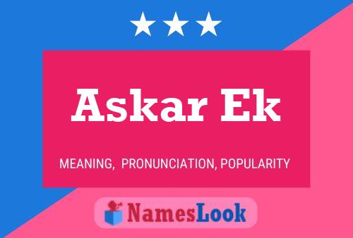 ملصق اسم Askar Ek