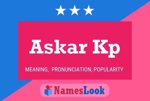 ملصق اسم Askar Kp