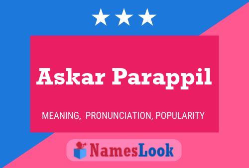 ملصق اسم Askar Parappil