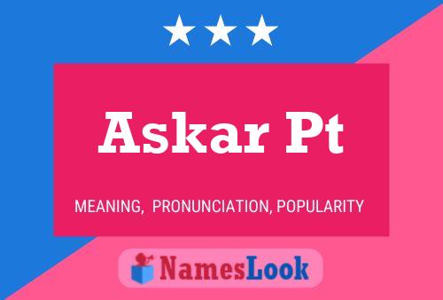 ملصق اسم Askar Pt