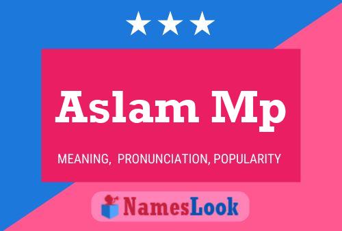 ملصق اسم Aslam Mp