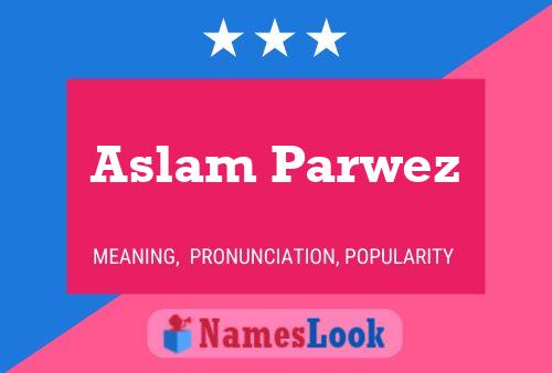 ملصق اسم Aslam Parwez