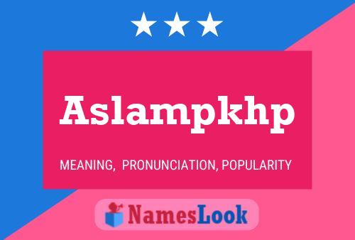 ملصق اسم Aslampkhp