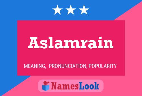 ملصق اسم Aslamrain