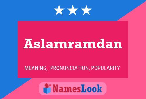 ملصق اسم Aslamramdan