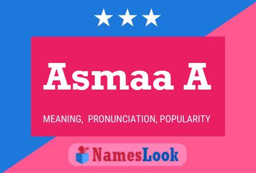 ملصق اسم Asmaa A