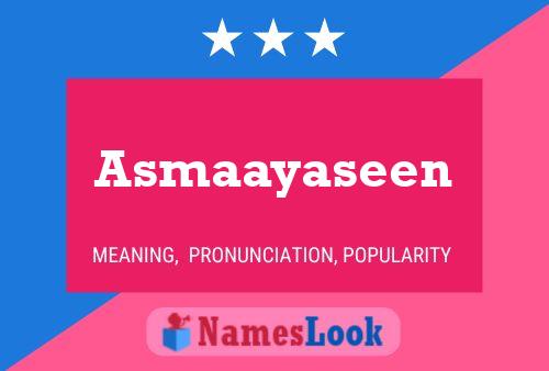 ملصق اسم Asmaayaseen