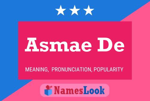 ملصق اسم Asmae De