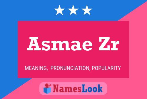 ملصق اسم Asmae Zr