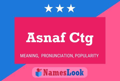 ملصق اسم Asnaf Ctg