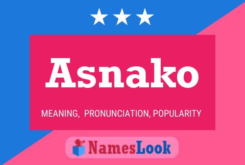 ملصق اسم Asnako